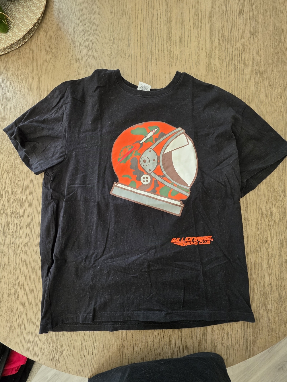 Billionaire Boys Club Black Tee with Red Camo Astronaut Helmet